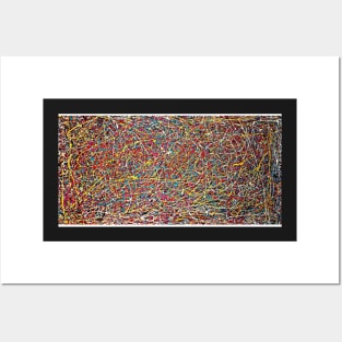 Jackson Pollock linear, color pattern, Jackson Pollock design, Posters and Art